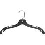 Matte Black Plastic Top Hanger, Boxes of 100 Space Saving Hangers w/ Notches and 360 Degree Nickel Swivel Hook for Shirt or Dress by The Great American Hanger Company