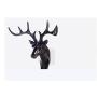 Copter ORGANBOO Creative American hook deer head modeling wall decoration hanger suction cup living room bedroom coat key hooks (Black)