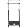 FDInspiration Functional Rolling Adjustable Clothes Garment Rack Double Rod Hanger Organizer w/ 2 Drawers with Ebook