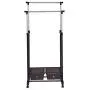 FDInspiration Functional Rolling Adjustable Clothes Garment Rack Double Rod Hanger Organizer w/ 2 Drawers with Ebook