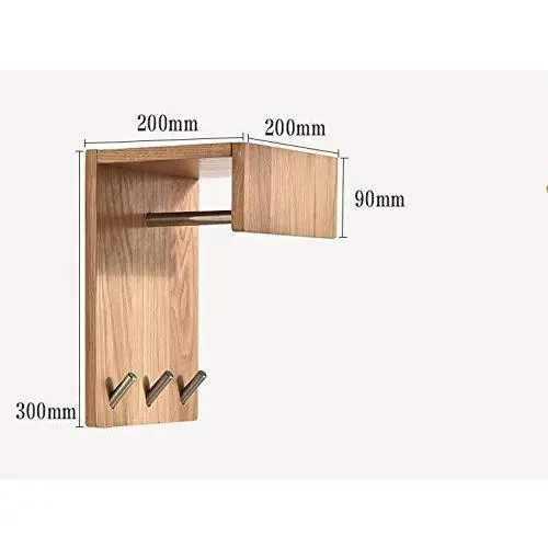Owl Decoration Wood Hangers - Wall Wood Clothes Hangers Solid Wood Bedroom Clothes Rack Alloy Wall Hanging Creative Living Room Hook Corner hat Hanger