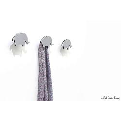 Modern Wall Hook Elephant - Kids Room decor, Coat Hook, Decorative Wall Hook, Wall Pegs, Wall Key Hanger, Kids Nursery Room