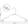 SAASNY Premium Quality Plastic Standard Hangers,20 X Plastic Adult Clothes Hangers Coat Hangers White Colour Strong Plastic Clothes (41.5 cm Wide) Ideal For Delicate Cloth Hanger For Coat,Jacket,Shirt