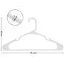 SAASNY Premium Quality Plastic Standard Hangers,20 X Plastic Adult Clothes Hangers Coat Hangers White Colour Strong Plastic Clothes (41.5 cm Wide) Ideal For Delicate Cloth Hanger For Coat,Jacket,Shirt