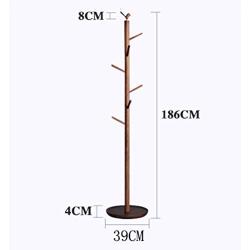 Y.H.Valuable Coat Racks Standing Coat Rack Clothes Wooden Stand Hooks Clothes Stand Tree Storage Hanger Disc Base Tree-Shaped Rack Hooks for Umbrella Hat Entryway Furniture (Color : Brown)