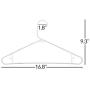 Neaties American Made White Plastic Hangers with Bar Hooks, Plastic Clothes Hangers Ideal for Everyday Use, Clothing Standard Hangers, 60pk (Renewed)