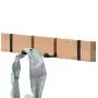 Cher9 Coat Rack,Nailless Folding Coat Hook Hallway Bedroom Door Hat Clothes Rack Hanger Kitchen Toilet Wall Brack Hook,Bamboo Color 4 Hooks