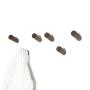 ETECHMART 3" Natural Wooden Coat Hooks Handcrafted Wall Mounted Modern Wood Hat Rack Towel Hanger (Black Walnut, Pack of 6)