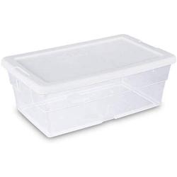 Sterilite 16428012 6 Quart White Storage Boxes (Pack of 24)