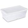 Sterilite 16428012 6 Quart White Storage Boxes (Pack of 24)