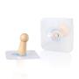Aikmi Self Adhesive Wall Hooks - Heavy Duty Bath Hooks Super Waterproof Oilproof Fit Bathroom Kitchen Nail Free Reusable Seamless Sticky Hanger Wooden Wall Mounted Hanging Hook (Burlywood, 4 Pack)