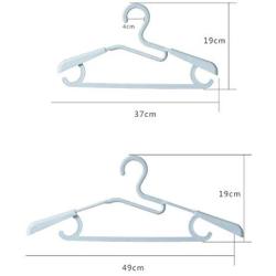 Drying Rack Plastic Adult Clothes Hanger Wardrobe Hanging Clothes Support Household Collar Telescopic Hangers 10 Pack FANJIANI (Color : Light Blue)