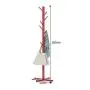 TD Solid Wood Simple Landing Coat Rack Simple Hanger Fashion Clothes Rack Living Room Storage Bag Rack (Size : Red)
