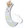 Grey moon hospital door hanger