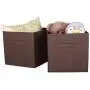 BASTUO 6 Storage Bins Foldable Non-Woven Fabric Boxes Storage Organizer Closet Basket Container for Shelf Brown BASTUO 6 Storage Bins Foldable Non-Woven Fabric Boxes Storage Organizer Closet Basket Container for Shelf Brown
