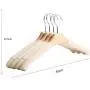 10pcs Random Color Durable Sponge Wood Clothes Hanger Shelf Household Shops Laundry Holder Clothes Hanging Rack