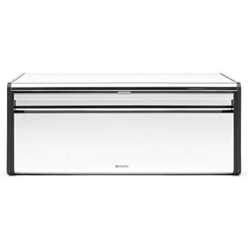 Brabantia Fall Front Bread Boxes - Brilliant Steel with Black Sides, 163463