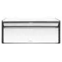 Brabantia Fall Front Bread Boxes - Brilliant Steel with Black Sides, 163463 Brabantia Fall Front Bread Boxes - Brilliant Steel with Black Sides, 163463