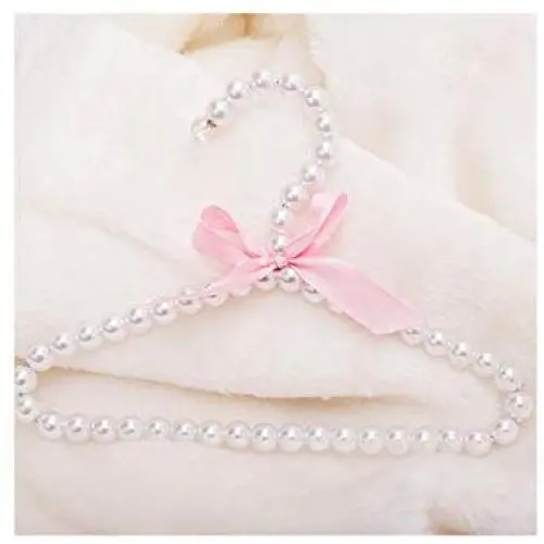 High-tech type 1pcs Children Pearl Hanger Fashion Dog Hangers for Clothes Pegs Baby Pearl Plastic Hangers,02
