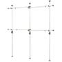 PRINCE HANGER, One Touch Double 2 Tier Adjustable Hanger, Holds 80kg(176LB) per Horizontal bar, Clothing Rack, Closet Organizer,38mm Vertical Pole, Heavy Duty, Garment Rack, PHUS-0033, Made in Korea