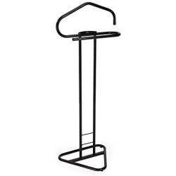 WILSHINE Men’s Valet Stand Suit Clothes Valet Rack Stand for Men Black Metal