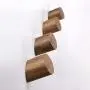 Anwenk Wooden Coat Hooks Large Wood Wall Hooks Wall Mounted Natural Modern Single Organizer Hangers Hat Hanger Towel Rack Clothes Hanger, Decorative Handmade Craft, 4Pack Large Size (Black Walnut)