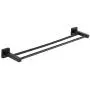 KTY Bathroom Double Towel Bar SUS 304 Stainless Steel Bath Wall Shelf Rack Hanging Towel Dual Hanger Contemporary Style, Black Finish KTY Bathroom Double Towel Bar SUS 304 Stainless Steel Bath Wall Shelf Rack Hanging Towel Dual Hanger Contemporary Style, Black Finish