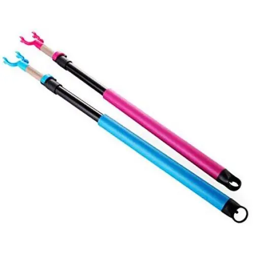2pcs Random Color Length Retractable Rods Adjustable Clothing Fork with Hanger Iron Pipe Clothesline Pole Pick Clothes Hanger 2pcs Random Color Length Retractable Rods Adjustable Clothing Fork with Hanger Iron Pipe Clothesline Pole Pick Clothes Hanger