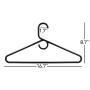 Neaties American Made Black Heavy Duty Plastic Hangers, Plastic Clothes Hangers Ideal for Everyday Use, Clothing Standard Hangers, 24pk