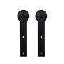 CCJH 9.6FT Heavy Duty Sliding Barn Wood Door Hardware Kit - Smoothly and Stable - Easy Installation - Fit 57.6" Single Door Panel(Line Shaped Hangers)