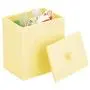 mDesign Modern Square Nursery Countertop Storage Organizer Canister Jar for Cotton Swabs, Rounds, Balls, Pacifiers, Nail Clippers, Medicine Droppers, Brushes and Combs - Light Yellow mDesign Modern Square Nursery Countertop Storage Organizer Canister Jar for Cotton Swabs, Rounds, Balls, Pacifiers, Nail Clippers, Medicine Droppers, Brushes and Combs - Light Yellow