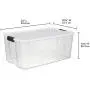 STERILITE 19909804 116 Quart/110 Liter Ultra Latch Box, Clear with a White Lid and Black Latches STERILITE 19909804 116 Quart/110 Liter Ultra Latch Box, Clear with a White Lid and Black Latches