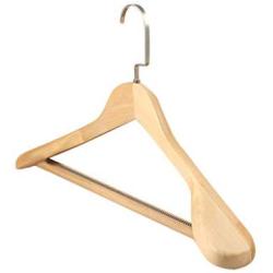 Aviat High-Grade Wooden Suit Hangers, Solid Wood Coat Hangers Non Slip Pants Bar - Smooth Finish Standard Coat Hanger Precisely Cut Notches for Jacket, Pant,Suit,Shirts,Skirts Clothes Hangers (F)