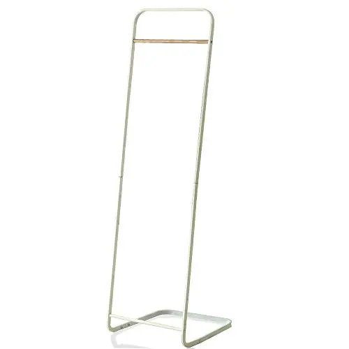JEFEE Garment Rack Hang Clothes Rack Simple Garment Rack for Garment Storage Display, Heavy Duty Metal Clothes Rack, Hang Clothes Rack Covers a Small Area, Simple and Fashionable, White
