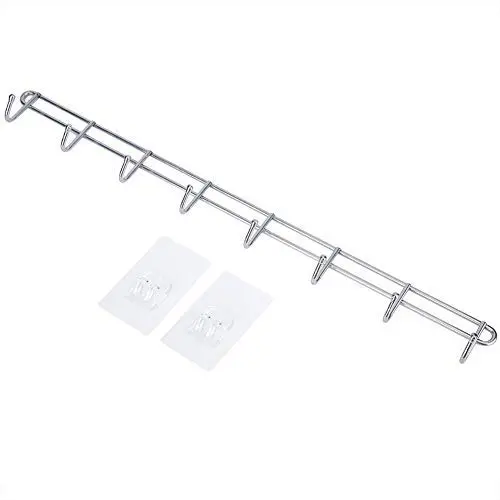 Woyisisi Clothes Hanger Wall Mounted 8 Hooks Hat Keychain Laundry Rack Hanger Storage Shelf Home(White) Woyisisi Clothes Hanger Wall Mounted 8 Hooks Hat Keychain Laundry Rack Hanger Storage Shelf Home(White)