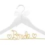 Ella Celebration Bride to Be Wedding Dress Hanger, White Wooden and Orange Wire Bridal Hangers for Brides (White with Orange)