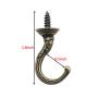 Vintage Wall Ceiling Screw Hooks Cup Hooks Hanger (Bronze 48 Pack)