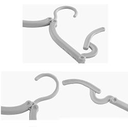 HJYPYJ Magic Hanger,Portable Magical Hangers,Windproof Not Easy to Slide PP Hanger,Space-Saving Organizer Hangers, Sturdy/Gray / 16 PCs