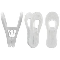 Kadiss Hanger Clips 30 Pack, Multi-Purpose Hanger Clips for Hangers, White Finger Clips for Plastic Clothes Hangers, Pants Hangers Clips