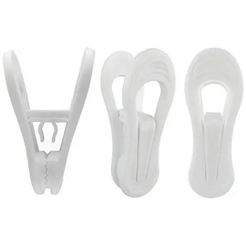 Kadiss Hanger Clips 30 Pack, Multi-Purpose Hanger Clips for Hangers, White Finger Clips for Plastic Clothes Hangers, Pants Hangers Clips