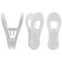 Kadiss Hanger Clips 30 Pack, Multi-Purpose Hanger Clips for Hangers, White Finger Clips for Plastic Clothes Hangers, Pants Hangers Clips