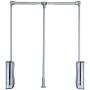 ZHBWJSH Pull-Down Wardrobe Lifting Clothes Rail Telescopic Rod Household Lifting Clothes Hanger Buffered Clothes Rail (Size : 670-900MM)