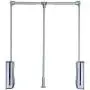 ZHBWJSH Pull-Down Wardrobe Lifting Clothes Rail Telescopic Rod Household Lifting Clothes Hanger Buffered Clothes Rail (Size : 670-900MM)