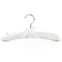 HANGERWORLD 3 White 11.8inch Satin Kids Baby Toddler Padded Cushioned Clothes Coat Top Hangers with Chrome Hook HANGERWORLD 3 White 11.8inch Satin Kids Baby Toddler Padded Cushioned Clothes Coat Top Hangers with Chrome Hook