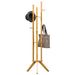 Pratcgoods Entryway Coat Rack Clothes Laundry Coat Rack Entryway Furniture Clothing Hanger Clothing Organizer 3-Tier Storage Shelves Coat Rack with 6 Hooks