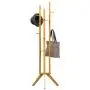 Pratcgoods Entryway Coat Rack Clothes Laundry Coat Rack Entryway Furniture Clothing Hanger Clothing Organizer 3-Tier Storage Shelves Coat Rack with 6 Hooks