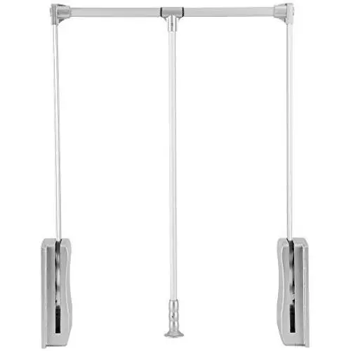 Pull Down Closet Rod, Adjustable Wardrobe Lift Organizer Clothing Rail For Hanging Clothes Heavy Duty Clothes Rod Hanger Soft Return Space Saving for Closet Wardrobe, Adjusted from 19.29 to 25inch Pull Down Closet Rod, Adjustable Wardrobe Lift Organizer Clothing Rail For Hanging Clothes Heavy Duty Clothes Rod Hanger Soft Return Space Saving for Closet Wardrobe, Adjusted from 19.29 to 25inch