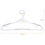 TIMMY Plastic Hangers 40 Pack Heavy Duty Clothes Hangers with Built-in Grip Non-Slip Pads Space Saving Super Lightweight Organizer for Closet Wardrobe,Perfect for Blouses Shirts and More(White&Grey)