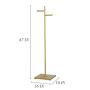 Modern Gold Garment Clothes Display Racks Retail Display Clothing Rack Wrought Iron Single Rod Floor-Standing Hangers Clothes Shelves Made of Sturdy Iron with Spacious Storage Space