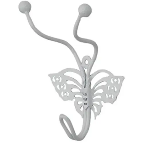 Indianshelf Handmade 2 Artistic Vintage White Metal Butterfly Wall Hooks Hangers/Key Hooks for Clothes Indianshelf Handmade 2 Artistic Vintage White Metal Butterfly Wall Hooks Hangers/Key Hooks for Clothes